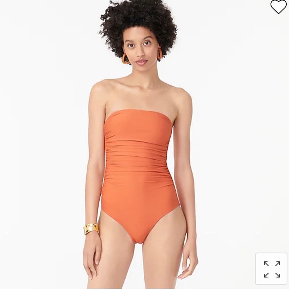 🆕 j crew Ruched bandeau one-piece swimsuit size 2 d cup - Picture 6 of 7